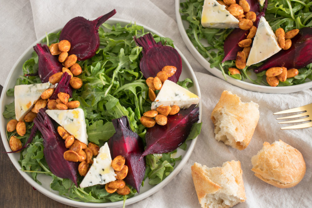 Beet & Bleu Cheese Salad With Smoky Almonds - MillPress Imports